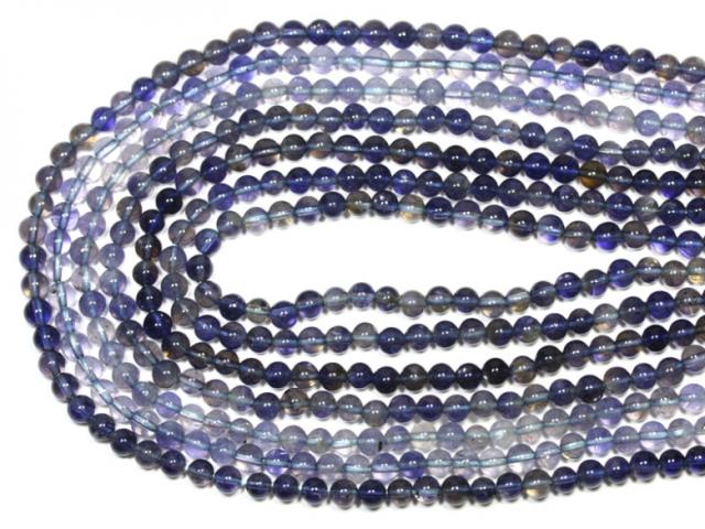 【丸ビーズ】アイオライト (3A) 4mm パワーストーン