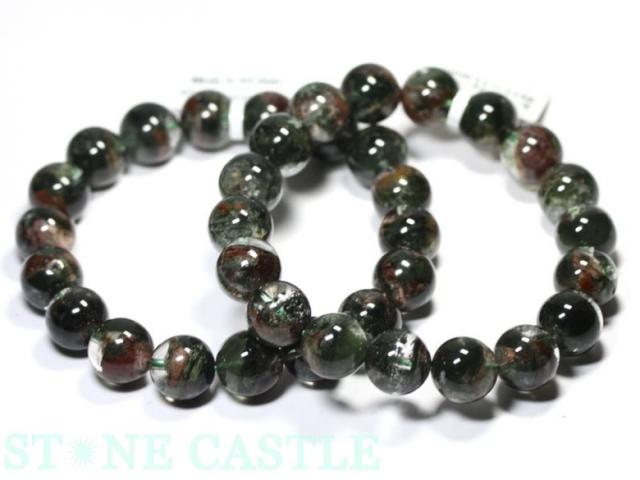 【黒味の強い希少ブラックルチル】ブレスレット 10～10.5mm玉 天然石 銅針ルチル10～10.5ｍｍ玉ブレスレット 190312800