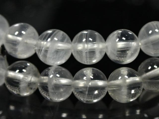 ☆高品質☆【天然石 ブレスレット】レムリアン水晶 (ロシア産) (約9〜9.5mm)  パワーストーン 母の日 ギフト