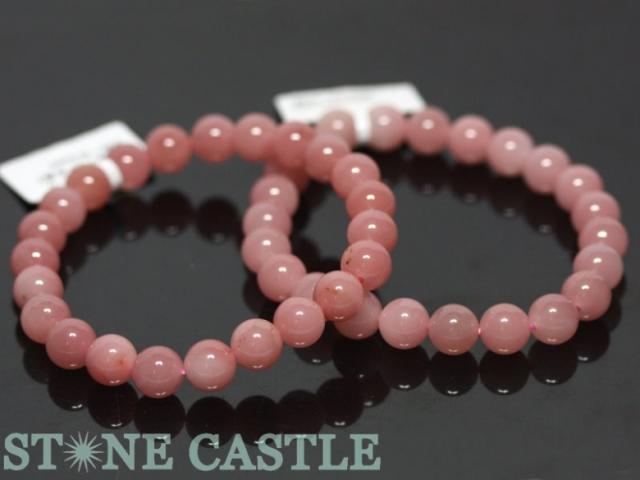 ☆高品質☆【天然石 ブレスレット】グァバピンククォーツ (3A) (約8〜8.5mm) (鑑別済) パワーストーン 母の日 ギフト