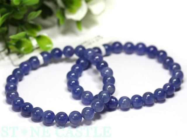☆高品質☆【天然石 ブレスレット】タンザナイト (3A) (約7〜7.5mm) パワーストーン 母の日 ギフト