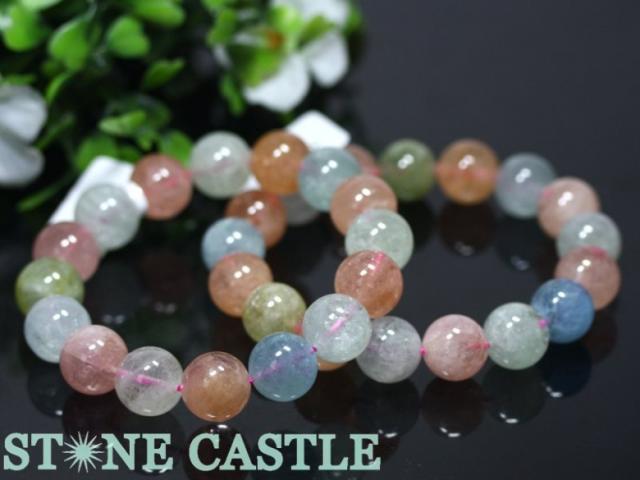 ☆高品質☆【天然石 ブレスレット】マルチベリル (3A) (約14〜14.5mm) パワーストーン_2