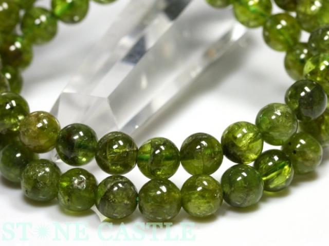 ☆高品質☆【天然石 ブレスレット】ペリドット (3A) (約8〜8.5mm) パワーストーン 母の日 ギフト_1