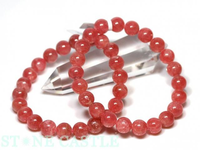 ☆高品質☆【天然石 ブレスレット】インカローズ (4A) (約8〜8.5mm