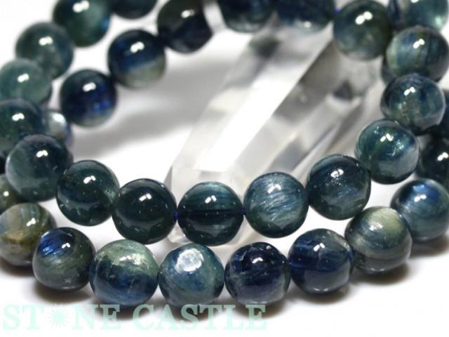 ☆高品質☆【天然石 ブレスレット】カイヤナイト (5A) (タンザニア産) (約8〜8.5mm) パワーストーン 母の日 ギフト_1