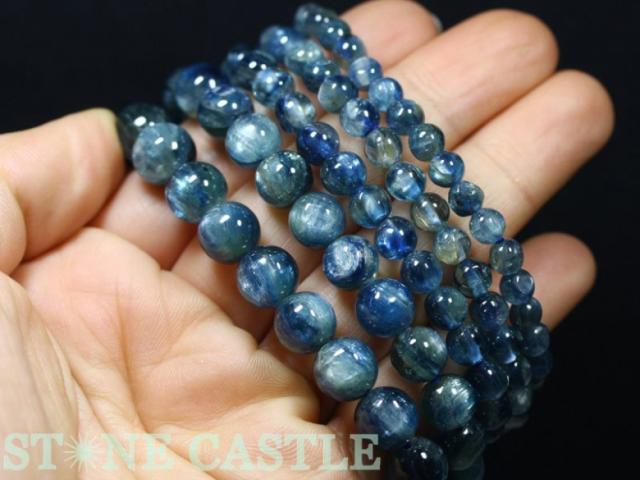 ☆高品質☆【天然石 ブレスレット】カイヤナイト (5A) (タンザニア産) (約8〜8.5mm) パワーストーン 母の日 ギフト_4