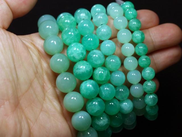 ☆高品質☆【天然石 ブレスレット】クリソプレーズ (3A) (約12〜12.5mm) (ケース付) パワーストーン_4