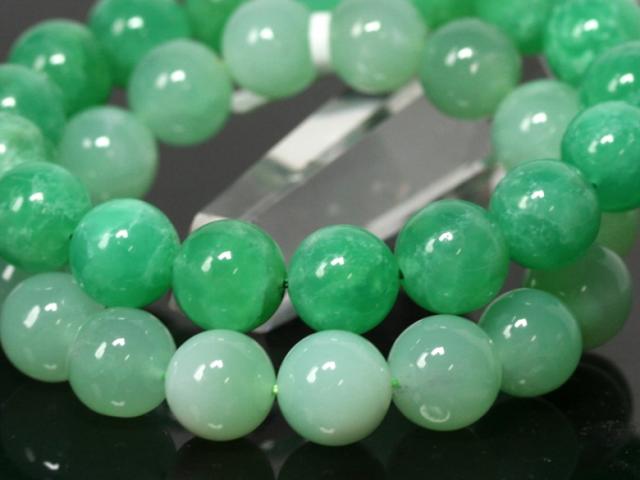 ☆高品質☆【天然石 ブレスレット】クリソプレーズ (3A) (約12〜12.5mm) (ケース付) パワーストーン_1