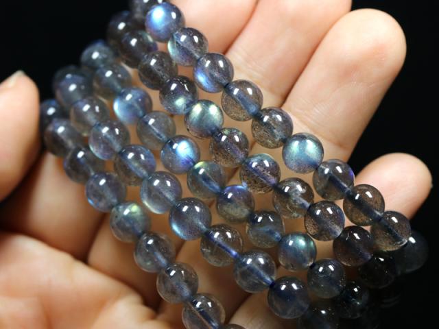 ☆高品質☆【天然石 ブレスレット】ラブラドライト (6A) (約7〜7.5mm) パワーストーン 母の日 ギフト_4