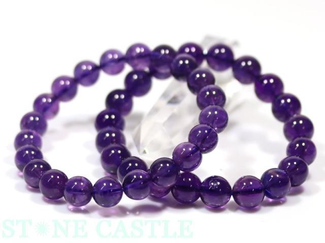 ☆高品質☆【天然石 ブレスレット】ウルグアイアメジスト (2A) (約9.5〜10mm) パワーストーン 母の日 ギフトの通販は 7,450円