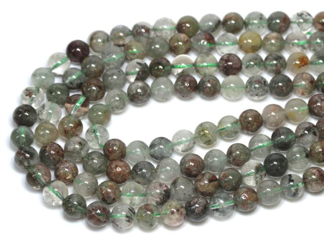 丸ビーズ】ガーデンクォーツ (3A) 10mm (半連 ブレスレット約1本分 
