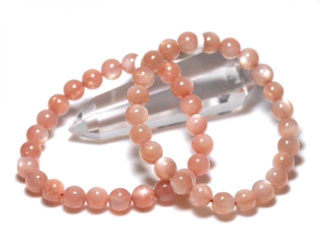 ☆高品質☆【天然石 ブレスレット】キャッツアイサンストーン (2A) (約7.5〜8mm)の通販は