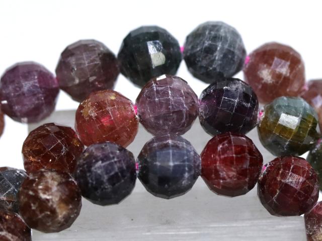 ☆高品質☆【天然石 ブレスレット】スピネル マルチカラー カット (2A) (約7〜7.5mm) パワーストーン 母の日 ギフト_3
