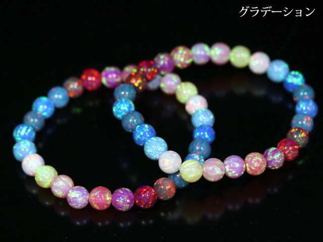 ☆高品質☆【天然石 ブレスレット】京都オパール (約7mm) 全13色