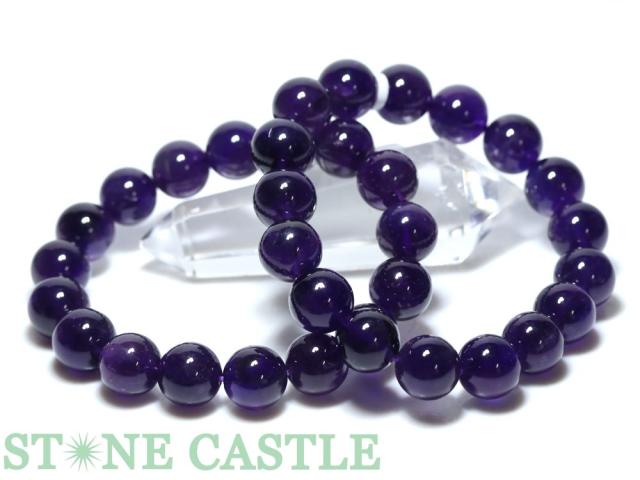☆高品質☆【天然石 ブレスレット】アメジスト (3A) 約12mm パワーストーン 母の日 ギフト