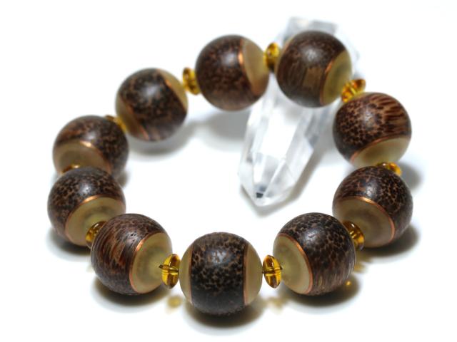 ☆高品質☆【天然石 ブレスレット】チベットカモシカの角 (約19mm) パワーストーン 母の日 ギフト