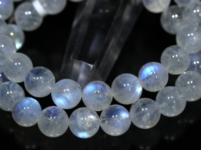 ☆高品質☆【ブレスレット】ムーンストーン (最高級) (約9.5〜10mm) (ケース付) 天然石 パワーストーン_1