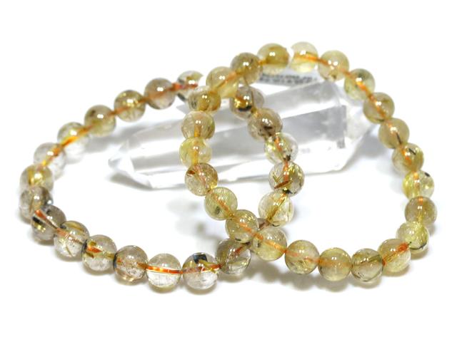 ☆高品質☆【天然石 ブレスレット】太陽タイチンルチルクォーツ (2A) (約9〜9.5mm) パワーストーン 母の日 ギフト