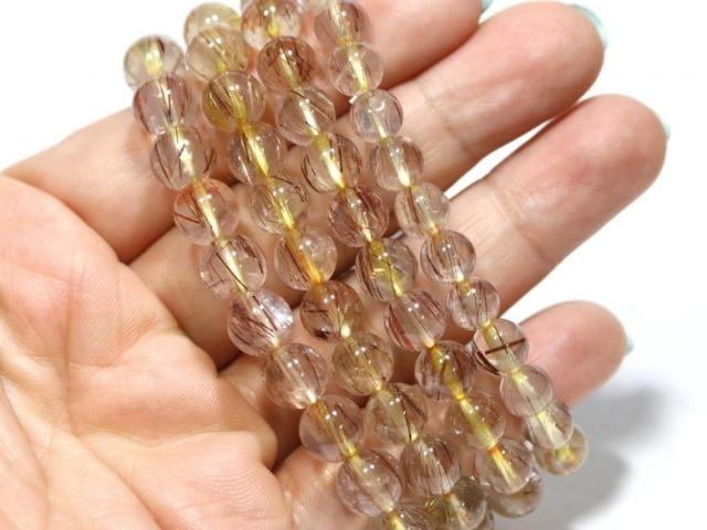 ☆高品質☆【天然石 ブレスレット】山梨水晶 (ピンク) (約7.5〜8mm)  パワーストーン 母の日 ギフト_3