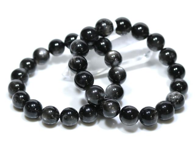 ☆高品質☆【天然石 ブレスレット】ブラックスターアクアマリン (3A) (約12.5〜13mm) (ケース付)