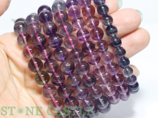 ☆高品質☆【天然石 ブレスレット】ファントムフローライト (5A) (約9