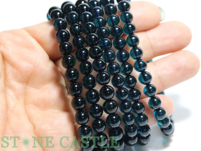 ☆高品質☆【天然石 ブレスレット】サファイアブルーアンバー (琥珀) (ポーランド産) (約7〜7.5mm)_4