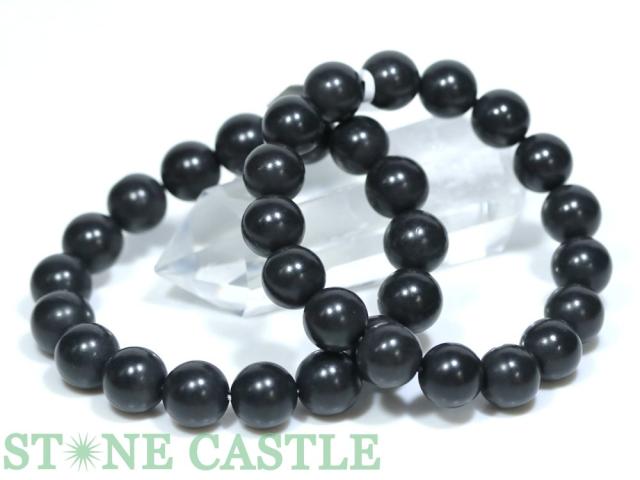 ☆高品質☆【天然石 ブレスレット】北海道産ブラックシリカ (約12mm) パワーストーン 母の日 ギフト