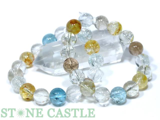 ☆高品質☆【天然石 ブレスレット】インクルージョントパーズ (3A) (約12〜12.5mm)