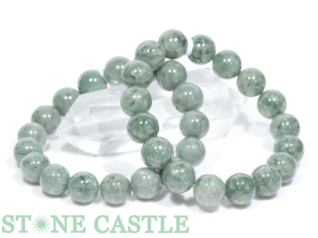 ☆高品質☆【天然石 ブレスレット】日本翡翠 緑 (糸魚川産) (約12mm)