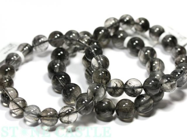 ☆高品質☆【天然石 ブレスレット】ブラックルチルクォーツ (3A) (約10.5〜11mm) パワーストーン 母の日 ギフト