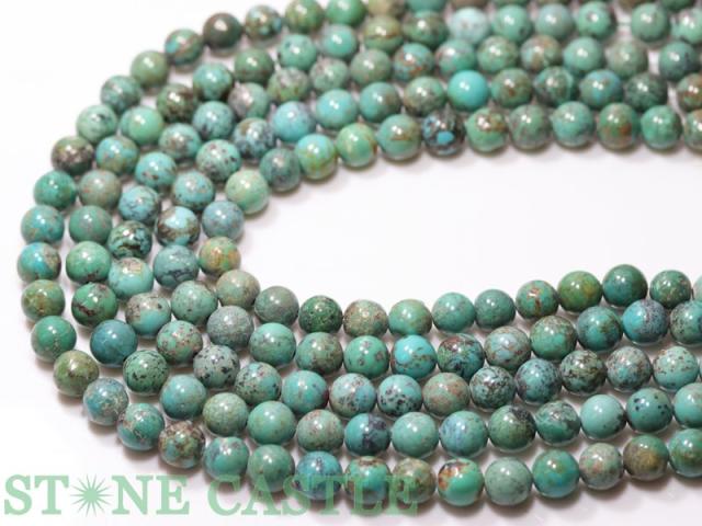 【天然石 丸ビーズ】チャイナトルコ 8mm (半連 ブレスレット約1本分) パワーストーンの通販は 5,482円