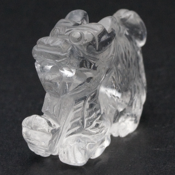 水晶　龍　縁起物　石　石製　石彫　石彫り　置物 彫刻置物】龍 約30x23mm 水晶の通販はau PAY マーケット - 石
