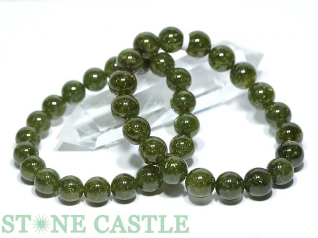 ☆高品質☆【天然石 ブレスレット】グリーンガーネット (3A) (約12〜12.5mm) パワーストーン 母の日 ギフト