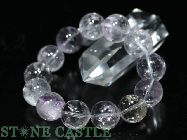 ☆一点物☆【ブレスレット】ハーキマーダイヤモンド (3A) (アメリカニューヨーク産) No.09 (約17〜17.5mm) (ケース付) 天然石 パワーストーン