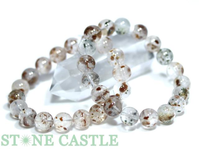 ☆高品質☆【ブレスレット】ガーネット＆グリーントルマリンインクォーツ (3A) (約11.5〜12mm) (ケース付) 天然石 パワーストーン