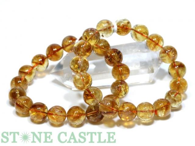 ☆高品質☆【天然石 ブレスレット】シトリンファントムアイリスクォーツ (3A) (約12〜12.5mm)