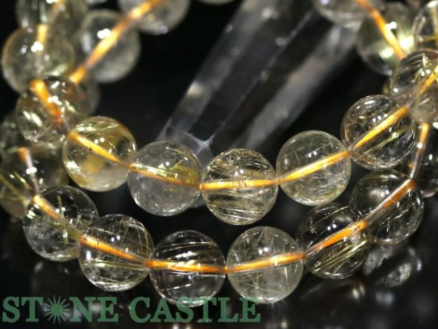 ☆高品質☆【天然石 ブレスレット】ゴールデンルチルクォーツ (3A) (約13〜13.5mm) (ケース付)_2