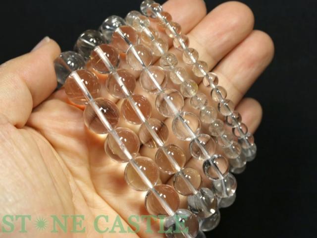 ☆高品質☆【天然石 ブレスレット】山梨水晶 (クリア) (約8mm) パワーストーン 母の日 ギフト