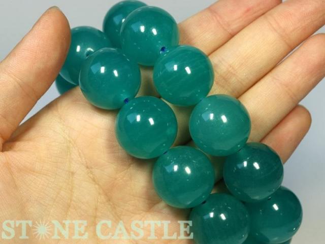 ☆高品質☆【天然石 ブレスレット】アマゾナイトシリカ (マダガスカル産) (3A) (約18mm) (ケース付)_3