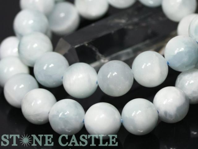 ☆高品質☆【天然石 ブレスレット】アイスラリマー (2A) (約12〜12.5mm