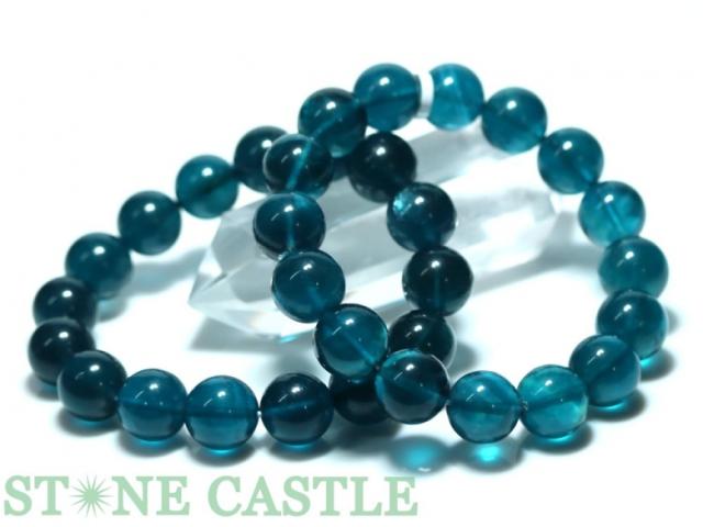 ☆高品質☆【ブレスレット】ブルーフローライト (3A) (約13.5〜14mm) 天然石 パワーストーン