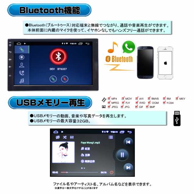 車載２ｄｉｎ７インチタッチパネルプレイヤー Android搭載 Wifi Bluetooth 16gb アンドロイドスマホ Iphone無線接続 カーナビ Ag8 の通販はau Pay マーケット マルコ商店