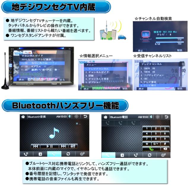 年春版3年間無料更新 8gカーナビ 2din７インチタッチパネルｄｖｄプレーヤー Usb Sd 地デジワンセグ内蔵 Bluetooth ブルートゥース の通販はau Pay マーケット マルコ商店