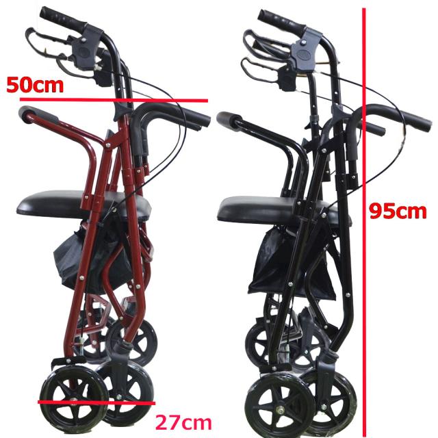 お買い得】軽量わずか、4KG 介助用車椅子 シルバーカー 折り畳み式