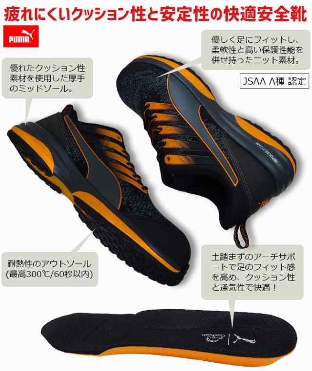 サイズ交換無料】安全靴 スニーカー PUMA(プーマ) CHARGE(チャージ) No