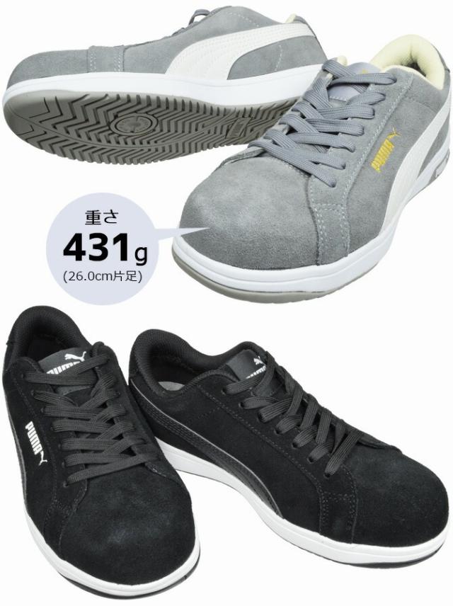 プーマ 安全靴 スニーカー PUMA SAFETY アイコニック ロー ICONIC LOW ローカット No.64.202.0 No.64.203.0 本革 静電 ヘリテイジ シリーズ メンズ おしゃれ 作業靴