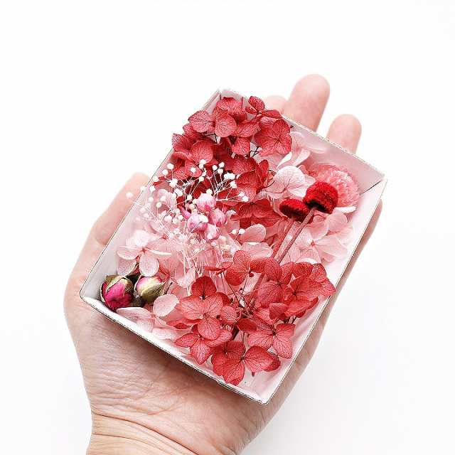 ストロベリーローズ花材セット 手芸クラフト ハーバリウム花材 アロマワックスバー プリザーブドフラワー アジサイ ローズバット