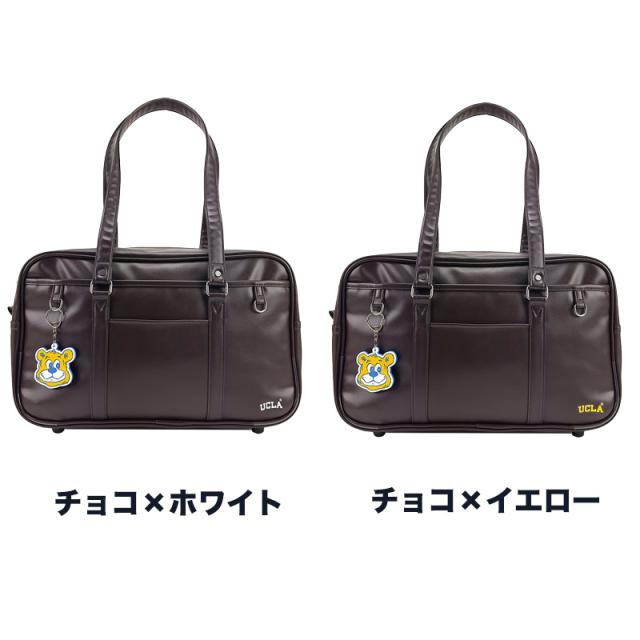 【商品レビューで+5%】UCLA ユーシーエルエー スクールバック レディース メンズ スクバ  通学 おしゃれ かわいい A4 PC チャーム付き アメカジ バッグ かばん 鞄 クマ くま スクール ボストン 学生 女子 男子 中学生 高校生 大学生 女子高生 440-210 ブランド 入学祝_11
