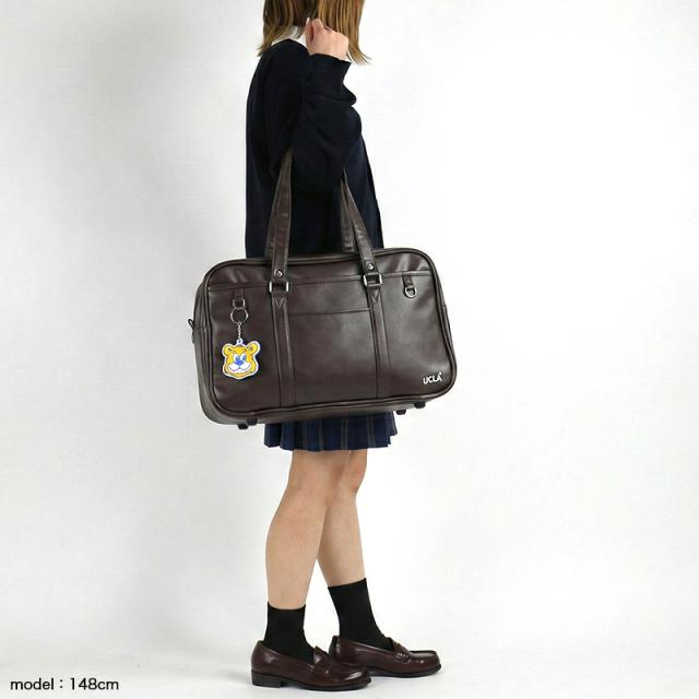 【商品レビューで+5%】UCLA ユーシーエルエー スクールバック レディース メンズ スクバ  通学 おしゃれ かわいい A4 PC チャーム付き アメカジ バッグ かばん 鞄 クマ くま スクール ボストン 学生 女子 男子 中学生 高校生 大学生 女子高生 440-210 ブランド 入学祝_3