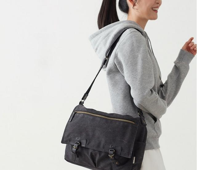 【商品レビュー記入で+5%】はんぷこうぼう ショルダーバッグ 帆布工房 VINTAGEII HANPUKOUBOU 10号帆布 かぶせショルダー フラップショルダーバッグ A4 男女兼用 横型 斜め掛け 肩掛け お出かけ 旅行 バッグ 鞄 アウトドア 普段使い 通勤 レディース メンズ 帆布 綿 3X97_1